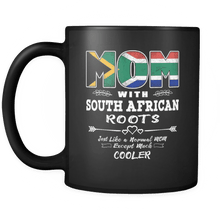 Load image into Gallery viewer, RobustCreative-Best Mom Ever with South African Roots - South Africa Flag 11oz Funny Black Coffee Mug - Mothers Day Independence Day - Women Men Friends Gift - Both Sides Printed (Distressed)
