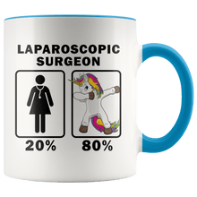 Load image into Gallery viewer, RobustCreative-Laparoscopic Surgeon Dabbing Unicorn 80 20 Principle Superhero Girl Womens - 11oz Accent Mug Medical Personnel Gift Idea
