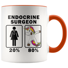 Load image into Gallery viewer, RobustCreative-Endocrine Surgeon Dabbing Unicorn 80 20 Principle Superhero Girl Womens - 11oz Accent Mug Medical Personnel Gift Idea
