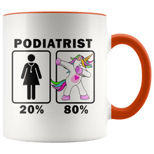 Load image into Gallery viewer, RobustCreative-Podiatrist Dabbing Unicorn 20 80 Principle Superhero Girl Womens - 11oz Accent Mug Medical Personnel Gift Idea
