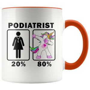 RobustCreative-Podiatrist Dabbing Unicorn 20 80 Principle Superhero Girl Womens - 11oz Accent Mug Medical Personnel Gift Idea