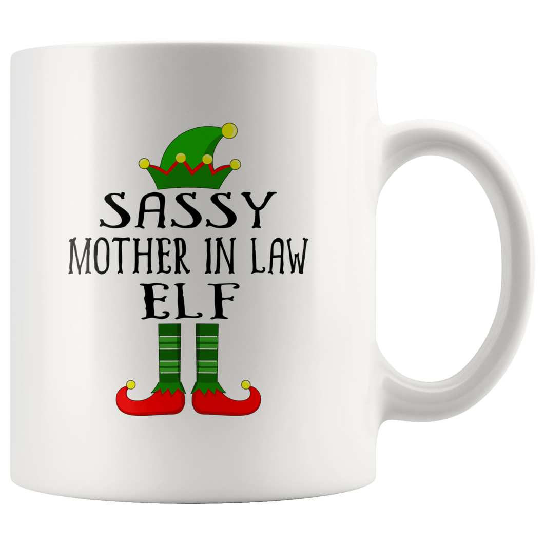 RobustCreative-Im The Sassy Mother In Law Elf Family Matching Outfits PJ - 11oz White Mug Christmas group green pjs costume Gift Idea