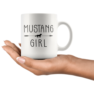 RobustCreative-Mustang Horse Girl Gifts Horses Lover Riding Racing - 11oz White Mug Racing Lover Gift Idea