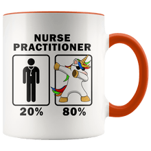 Load image into Gallery viewer, RobustCreative-Nurse Practitioner Dabbing Unicorn 80 20 Principle Graduation Gift Mens - 11oz Accent Mug Medical Personnel Gift Idea
