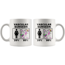 Load image into Gallery viewer, RobustCreative-Vascular Surgeon Dabbing Unicorn 20 80 Principle Superhero Girl Womens - 11oz White Mug Medical Personnel Gift Idea
