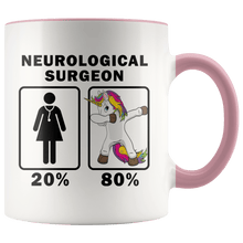 Load image into Gallery viewer, RobustCreative-Neurological Surgeon Dabbing Unicorn 80 20 Principle Superhero Girl Womens - 11oz Accent Mug Medical Personnel Gift Idea

