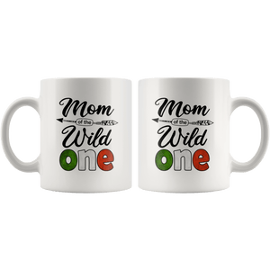 RobustCreative-Italian Mom of the Wild One Birthday Italy Flag White 11oz Mug Gift Idea