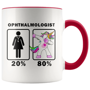 RobustCreative-Ophthalmologist Dabbing Unicorn 20 80 Principle Superhero Girl Womens - 11oz Accent Mug Medical Personnel Gift Idea