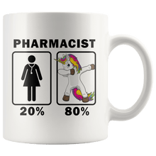 Load image into Gallery viewer, RobustCreative-Pharmacist Dabbing Unicorn 80 20 Principle Superhero Girl Womens - 11oz White Mug Medical Personnel Gift Idea
