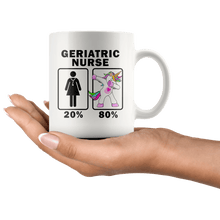 Load image into Gallery viewer, RobustCreative-Geriatric Nurse Dabbing Unicorn 20 80 Principle Superhero Girl Womens - 11oz White Mug Medical Personnel Gift Idea
