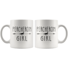 Load image into Gallery viewer, RobustCreative-Percheron Horse Girl Gifts Horses Lover Riding Racing - 11oz White Mug Racing Lover Gift Idea
