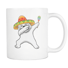 Load image into Gallery viewer, RobustCreative-Dabbing Maltese Dog in Sombrero - Cinco De Mayo Mexican Fiesta - Dab Dance Mexico Party - 11oz White Funny Coffee Mug Women Men Friends Gift ~ Both Sides Printed
