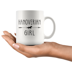 RobustCreative-Hanoverian Horse Girl Gifts Horses Lover Riding Racing - 11oz White Mug Racing Lover Gift Idea