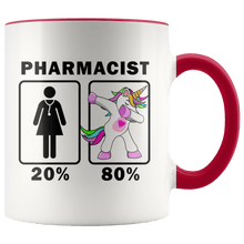 Load image into Gallery viewer, RobustCreative-Pharmacist Dabbing Unicorn 20 80 Principle Superhero Girl Womens - 11oz Accent Mug Medical Personnel Gift Idea
