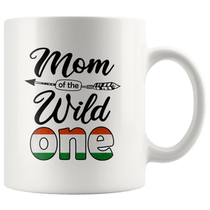 RobustCreative-Hungarian Mom of the Wild One Birthday Hungary Flag White 11oz Mug Gift Idea