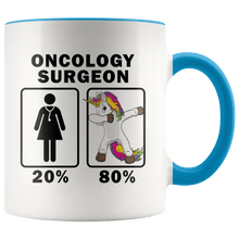 Load image into Gallery viewer, RobustCreative-Oncology Surgeon Dabbing Unicorn 80 20 Principle Superhero Girl Womens - 11oz Accent Mug Medical Personnel Gift Idea
