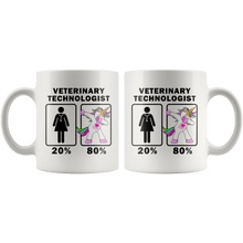 Load image into Gallery viewer, RobustCreative-Veterinary Technologist Dabbing Unicorn 20 80 Principle Superhero Girl Womens - 11oz White Mug Medical Personnel Gift Idea
