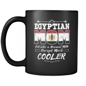 RobustCreative-Best Mom Ever is from Egypt - Egyptian Flag 11oz Funny Black Coffee Mug - Mothers Day Independence Day - Women Men Friends Gift - Both Sides Printed (Distressed)