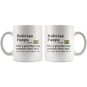 RobustCreative-Bolivian Funpa Definition Bolivia Flag Grandpa Day - 11oz White Mug family reunion gifts Gift Idea