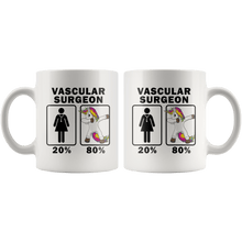 Load image into Gallery viewer, RobustCreative-Vascular Surgeon Dabbing Unicorn 80 20 Principle Superhero Girl Womens - 11oz White Mug Medical Personnel Gift Idea
