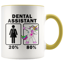 Load image into Gallery viewer, RobustCreative-Dental Assistant Dabbing Unicorn 20 80 Principle Superhero Girl Womens - 11oz Accent Mug Medical Personnel Gift Idea
