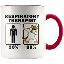 Load image into Gallery viewer, RobustCreative-Respiratory Therapist Dabbing Unicorn 80 20 Principle Graduation Gift Mens - 11oz Accent Mug Medical Personnel Gift Idea
