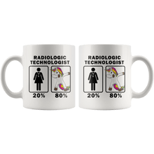 Load image into Gallery viewer, RobustCreative-Radiologic Technologist Dabbing Unicorn 80 20 Principle Superhero Girl Womens - 11oz White Mug Medical Personnel Gift Idea
