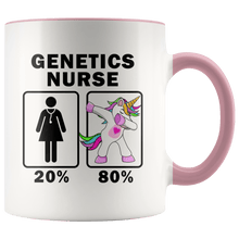 Load image into Gallery viewer, RobustCreative-Genetics Nurse Dabbing Unicorn 20 80 Principle Superhero Girl Womens - 11oz Accent Mug Medical Personnel Gift Idea
