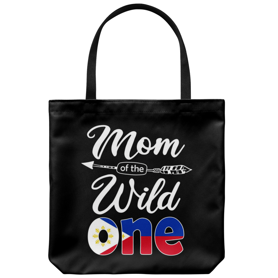 RobustCreative-Filipino Pinoy Mom of the Wild One Birthday Philippines Flag Tote Bag Gift Idea
