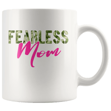 Load image into Gallery viewer, RobustCreative-Fearless Mom Camo Hard Charger Veterans Day - Military Family 11oz White Mug Retired or Deployed support troops Gift Idea - Both Sides Printed
