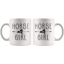 Load image into Gallery viewer, RobustCreative-New York Horse Girl Yorker Shape Country for women - 11oz White Mug Racing Lover Gift Idea
