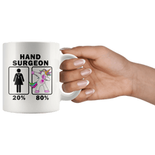Load image into Gallery viewer, RobustCreative-Hand Surgeon Dabbing Unicorn 20 80 Principle Superhero Girl Womens - 11oz White Mug Medical Personnel Gift Idea
