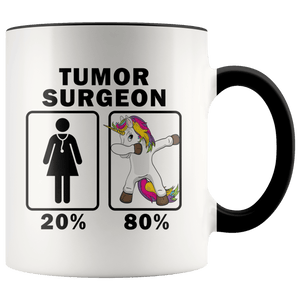 RobustCreative-Tumor Surgeon Dabbing Unicorn 80 20 Principle Superhero Girl Womens - 11oz Accent Mug Medical Personnel Gift Idea