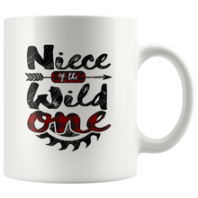 Load image into Gallery viewer, RobustCreative-Niece of the Wild One Lumberjack Woodworker Sawdust - 11oz White Mug measure once plaid pajamas Gift Idea
