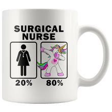 Load image into Gallery viewer, RobustCreative-Surgical Nurse Dabbing Unicorn 20 80 Principle Superhero Girl Womens - 11oz White Mug Medical Personnel Gift Idea
