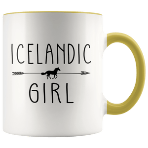 RobustCreative-Icelandic Horse Girl Gifts Horses Lover Riding Racing - 11oz Accent Mug Riding Lover Gift Idea