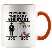 Load image into Gallery viewer, RobustCreative-Physical Therapy Assistant Dabbing Unicorn 80 20 Principle Superhero Girl Womens - 11oz Accent Mug Medical Personnel Gift Idea
