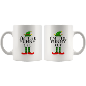 RobustCreative-Im The Funny Elf Matching Family Christmas - 11oz White Mug Christmas group green pjs costume Gift Idea