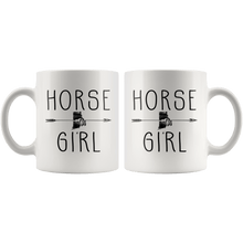 Load image into Gallery viewer, RobustCreative-Rhode Island Horse Girl Gifts Islander Shape Country for women - 11oz White Mug Riding Lover Gift Idea
