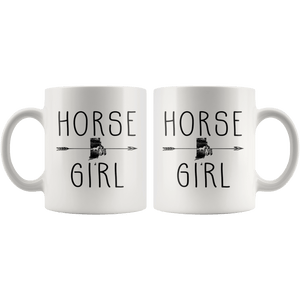 RobustCreative-Rhode Island Horse Girl Gifts Islander Shape Country for women - 11oz White Mug Riding Lover Gift Idea