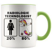 Load image into Gallery viewer, RobustCreative-Radiologic Technologist Dabbing Unicorn 80 20 Principle Superhero Girl Womens - 11oz Accent Mug Medical Personnel Gift Idea
