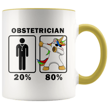 Load image into Gallery viewer, RobustCreative-Obstetrician Dabbing Unicorn 80 20 Principle Graduation Gift Mens - 11oz Accent Mug Medical Personnel Gift Idea
