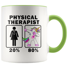 Load image into Gallery viewer, RobustCreative-Physical Therapist Dabbing Unicorn 20 80 Principle Superhero Girl Womens - 11oz Accent Mug Medical Personnel Gift Idea
