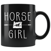 Load image into Gallery viewer, RobustCreative-Oregon Horse Girl Gifts Oregonian Shape Country for women - 11oz Black Mug Riding Lover Gift Idea
