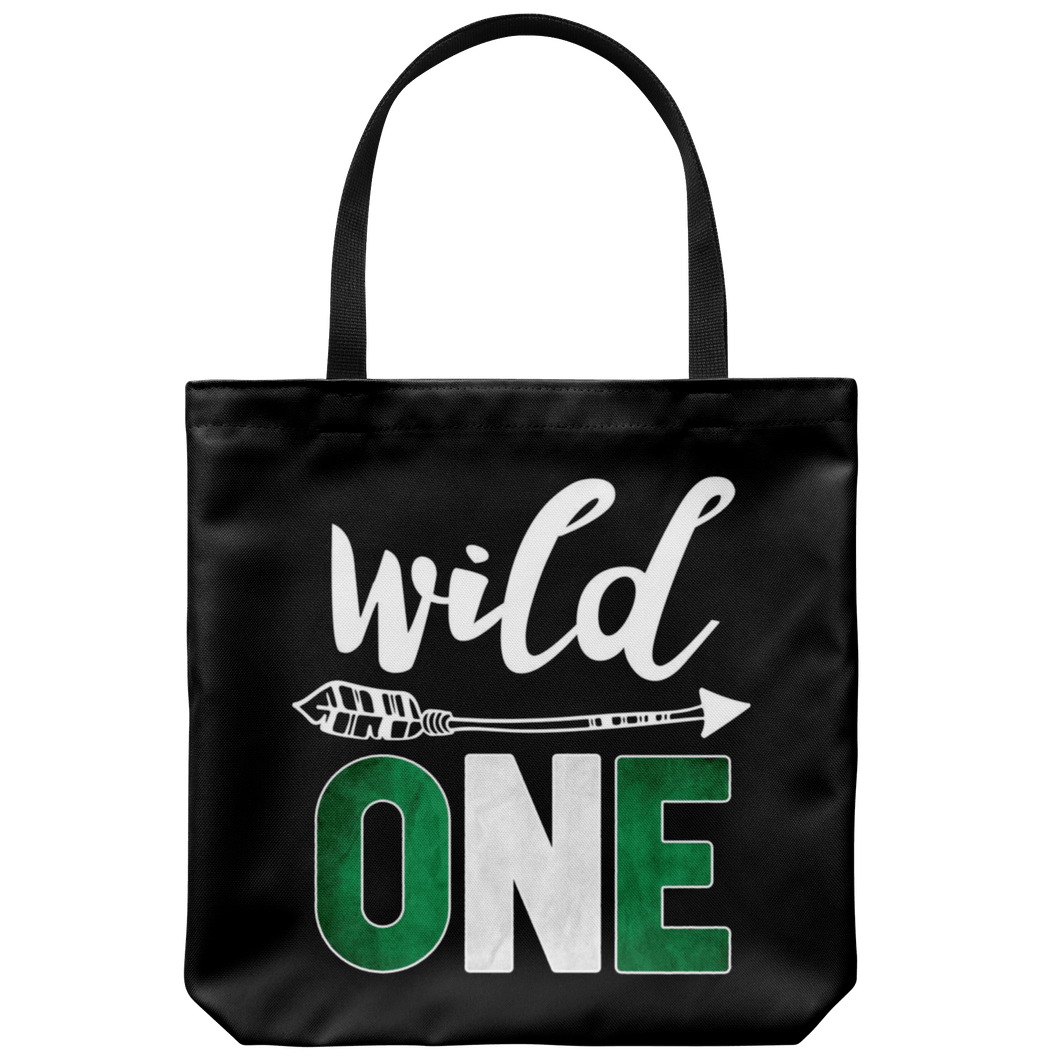 RobustCreative-Nigeria Wild One Birthday Outfit 1 Nigerian Flag Tote Bag Gift Idea