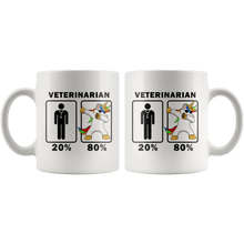 Load image into Gallery viewer, RobustCreative-Veterinarian Dabbing Unicorn 80 20 Principle Graduation Gift Mens - 11oz White Mug Medical Personnel Gift Idea
