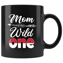 Load image into Gallery viewer, RobustCreative-Indonesian Mom of the Wild One Birthday Indonesia Flag Black 11oz Mug Gift Idea

