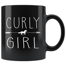 Load image into Gallery viewer, RobustCreative-Curly Horse Girl Gifts Horses Lover Riding Racing - 11oz Black Mug Riding Lover Gift Idea
