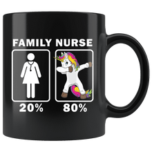 Load image into Gallery viewer, RobustCreative-Family Nurse Dabbing Unicorn 80 20 Principle Superhero Girl Womens - 11oz Black Mug Medical Personnel Gift Idea
