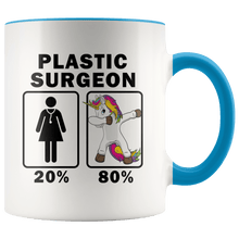 Load image into Gallery viewer, RobustCreative-Plastic Surgeon Dabbing Unicorn 80 20 Principle Superhero Girl Womens - 11oz Accent Mug Medical Personnel Gift Idea
